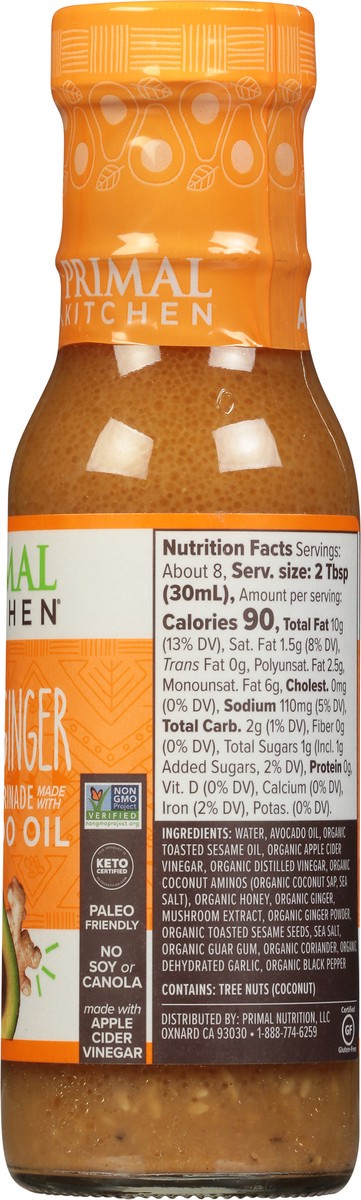 slide 7 of 9, Primal Kitchen Sesame Ginger Dressing & Marinade 8 fl oz, 8 fl oz