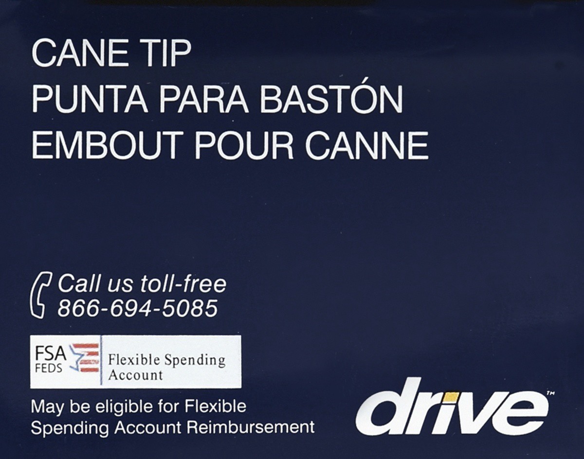 slide 4 of 4, Drive Medical Cane Tip 1indiameter,8pr/Cs, - Each, 
