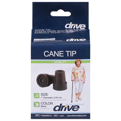 slide 1 of 4, Drive Medical Cane Tip 1indiameter,8pr/Cs, - Each, 