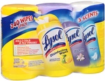 slide 1 of 1, Lysol Lemon & Lime Blossom Early Morning Breeze Crispy Linen Scent Disinfecting Wipes, 3 ct; 20.3 oz