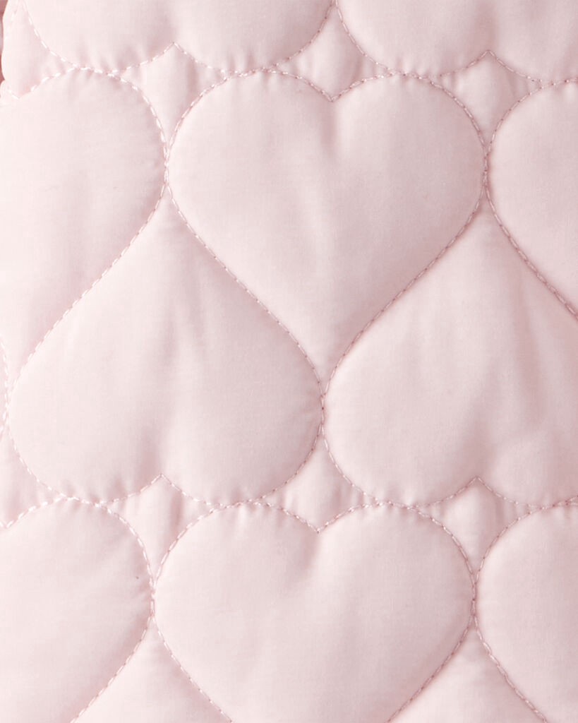 slide 2 of 3, Carter's Baby Girl 1-Piece Heart Quilted Pram Snowsuit - Pink Pink 12M, 1 ct