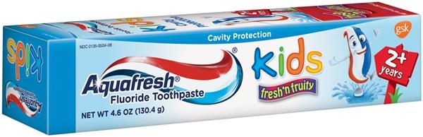 slide 1 of 1, Aquafresh Kids Fresh N Fruity Fluoride Toothpaste, 4.6 oz