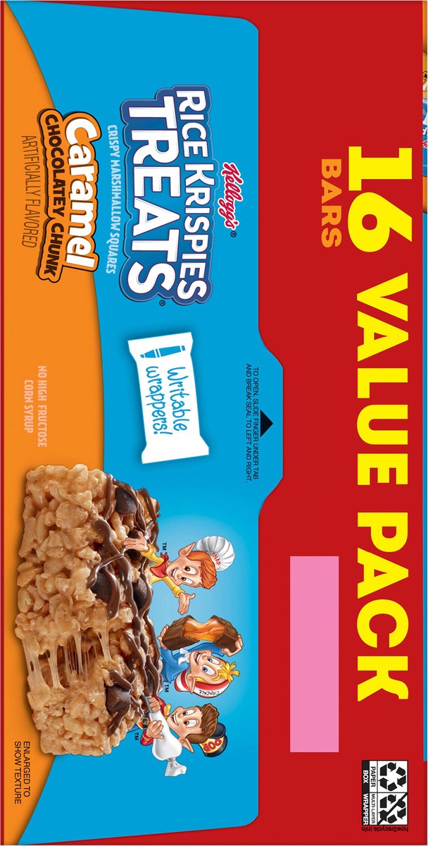 slide 5 of 12, Rice Krispies Treats Kellogg's Rice Krispies Treats Marshmallow Snack Bars, Caramel Chocolatey Chunk, 11.2 oz, 16 Count, 11.2 oz