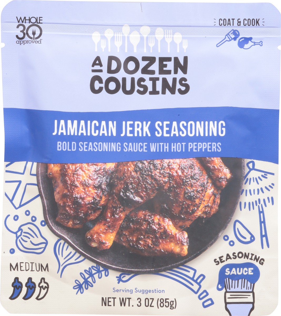 slide 13 of 13, A Dozen Cousins Jamaican Jerk Seasoning Seasoning Sauce 3 oz, 3 oz