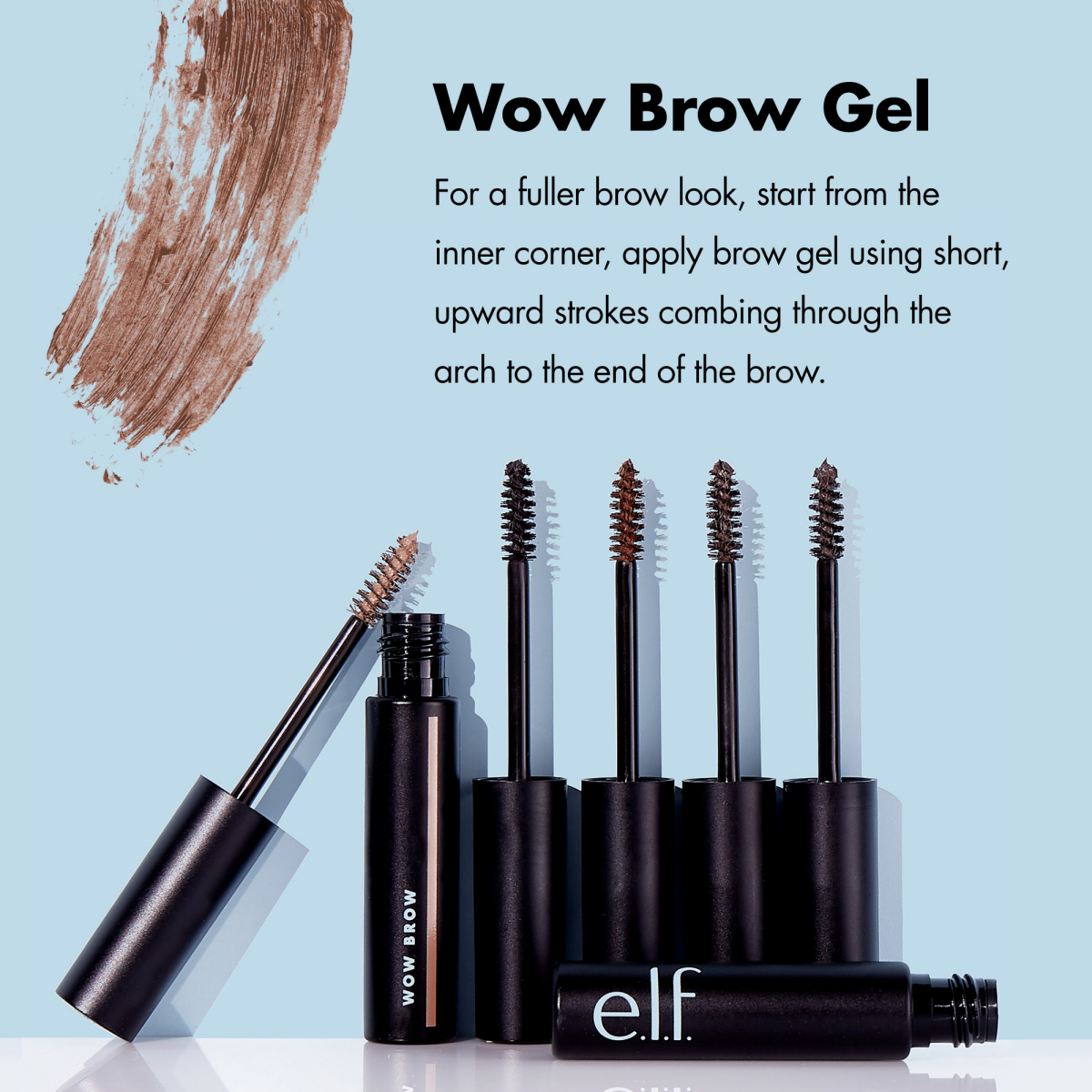slide 5 of 25, e.l.f. elf Wow Brow Gel, Deep Brown, 1 ct, 0.12 oz