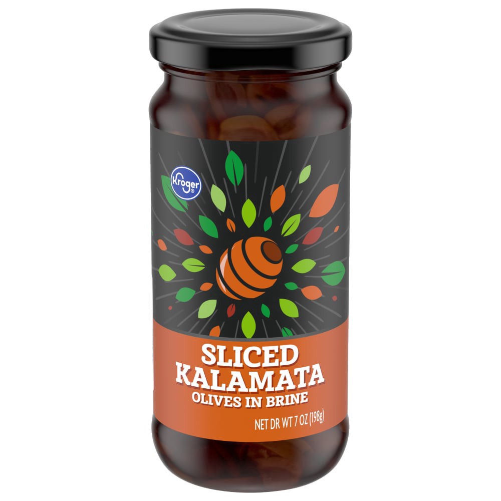 slide 2 of 2, Kroger Sliced Kalamata Olives In Brine - 7 oz, 7 oz