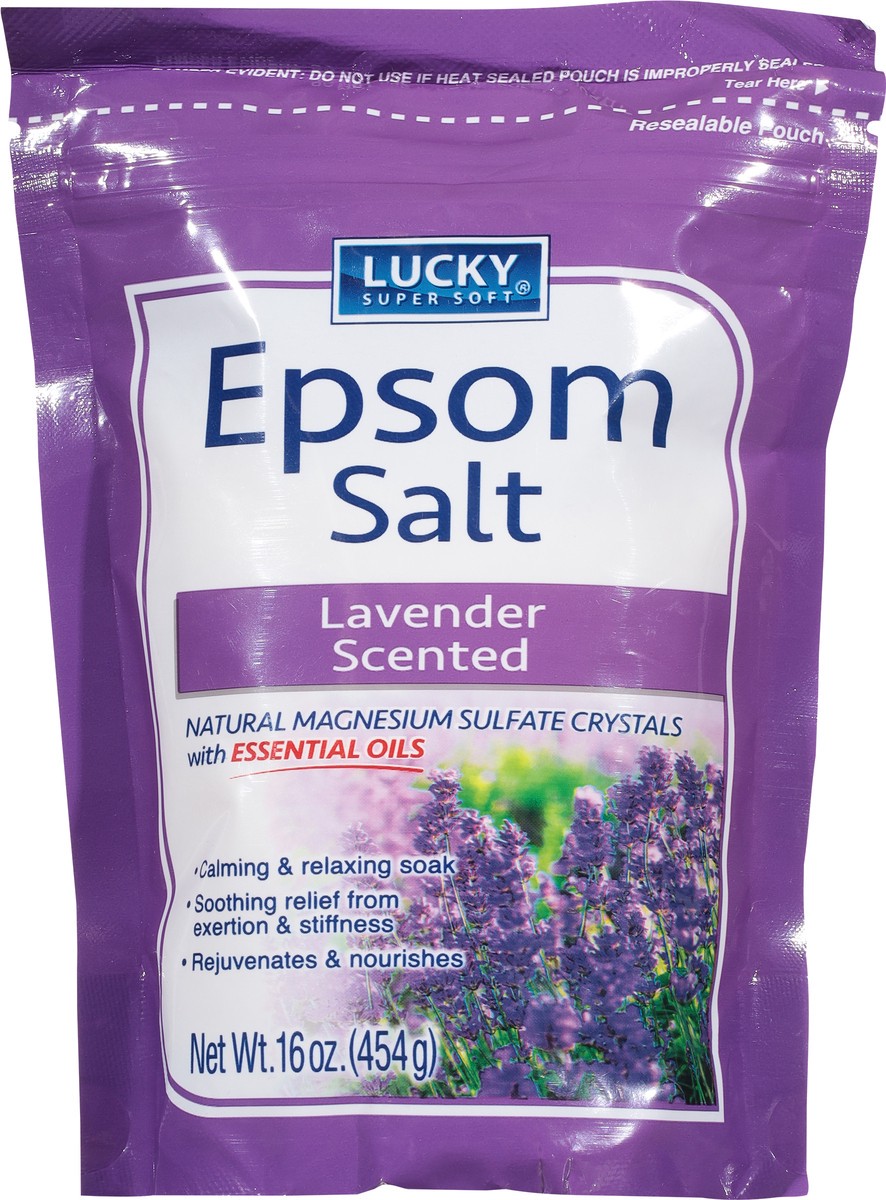 slide 11 of 13, Lucky Super Soft Lavender Scented Epsom Salt 16 oz, 16 oz
