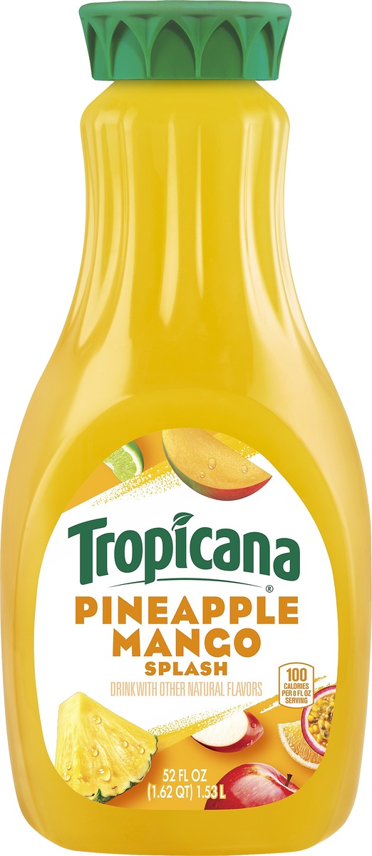 slide 7 of 8, Tropicana Pineapple Mango With Lime Drink, 52 fl oz