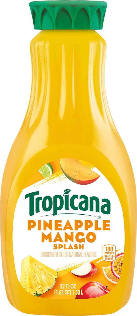 slide 1 of 4, Tropicana Pineapple Mango Splash Juice - 52 fl oz, 52 fl oz