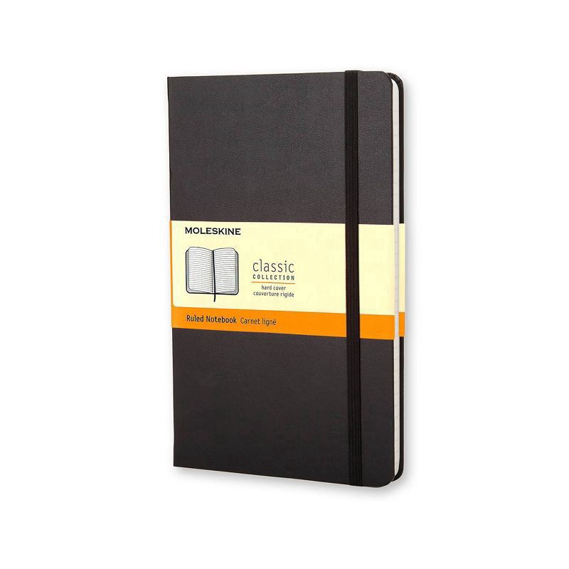 slide 1 of 5, Moleskine Lined Journal Large - Black Hardcover, 1 ct