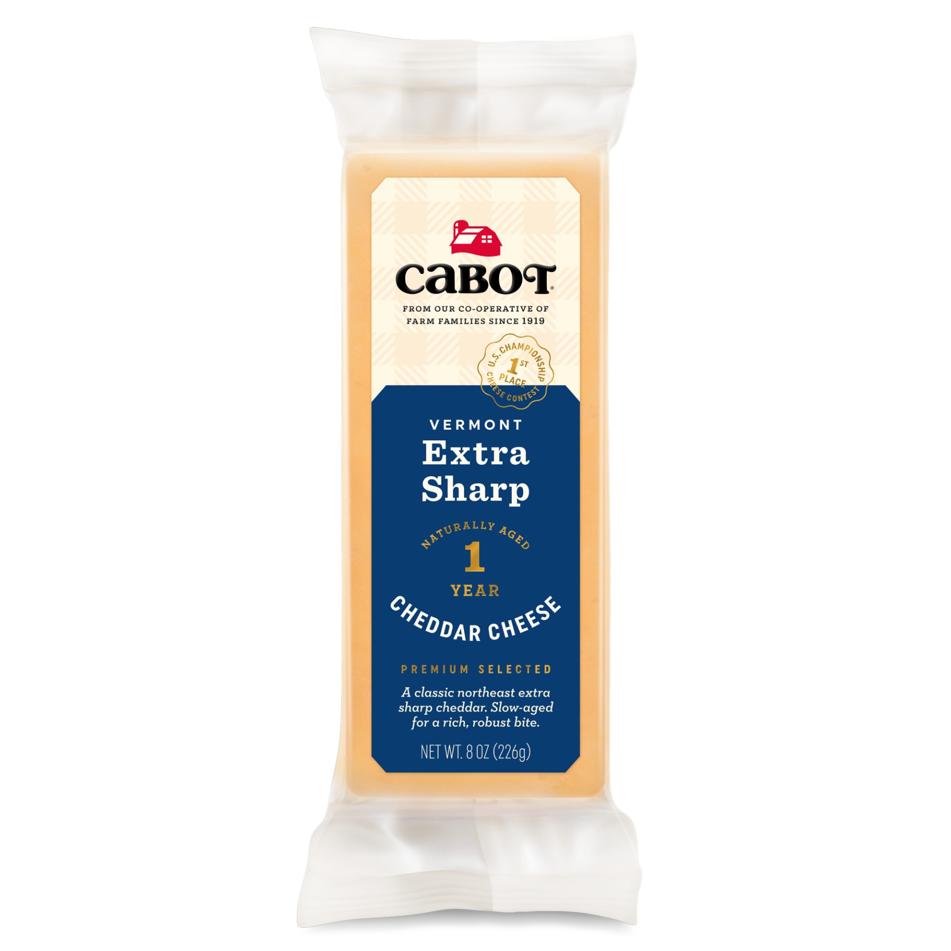 slide 1 of 5, Cabot Extra Sharp Yellow Cheddar Cheese, 8 oz
