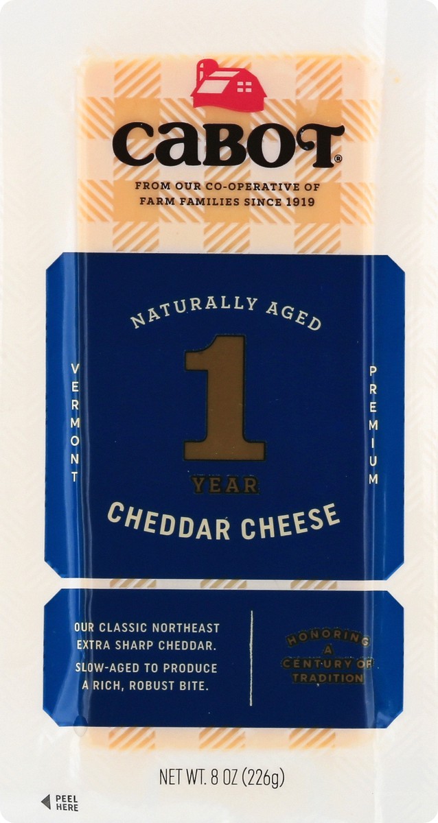 slide 8 of 10, Cabot Extra Sharp Yellow Cheddar Cheese, 8 oz, 8 oz