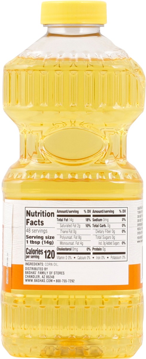 slide 15 of 15, Bashas Corn Oil, 24 oz
