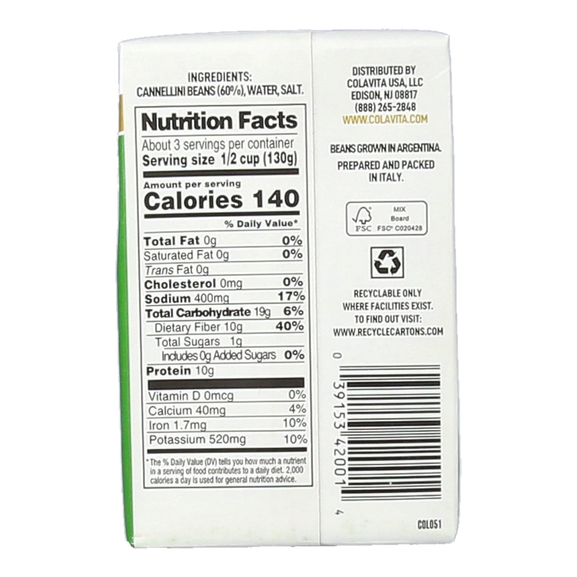 slide 5 of 5, Colavita Beans Cannellini, 13.4 oz