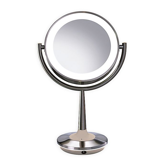 slide 1 of 7, Brookstone Cordless Illuminated Makeup Mirror, 1 ct