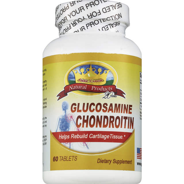 slide 1 of 1, Gold Crown Natural Glucosamine Chondroitin 500Mg/400Mg Caps, 60 ct