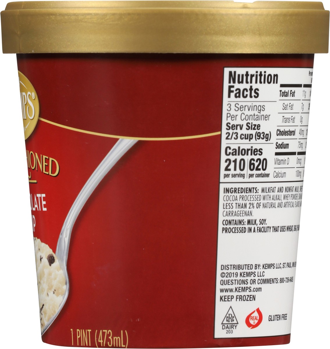 slide 13 of 14, Kemps Old Fashioned Chocolate Chip Ice Cream 1 pt, 1 pint