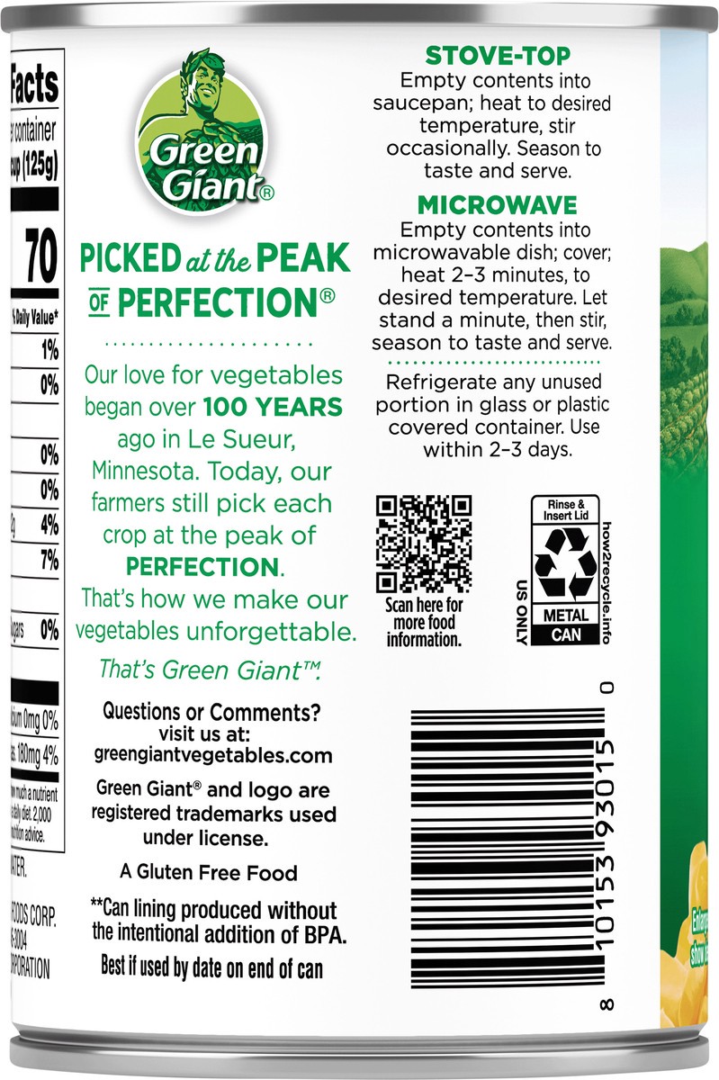 slide 4 of 9, Green Giant Whole Corn No Salt, 15.25 oz