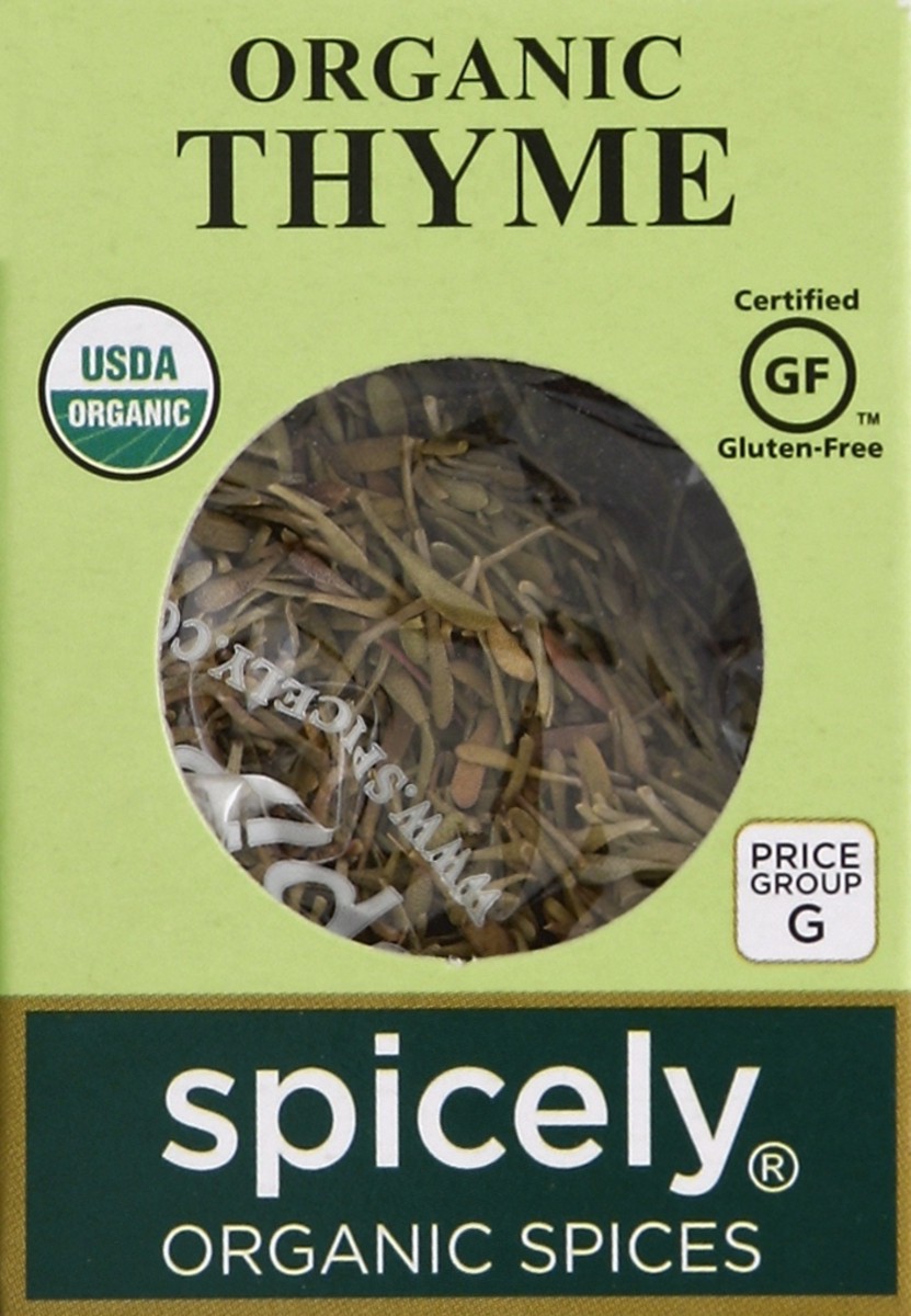 slide 1 of 4, Spicely Organic Spices Thyme 0.1 oz, 0.1 oz