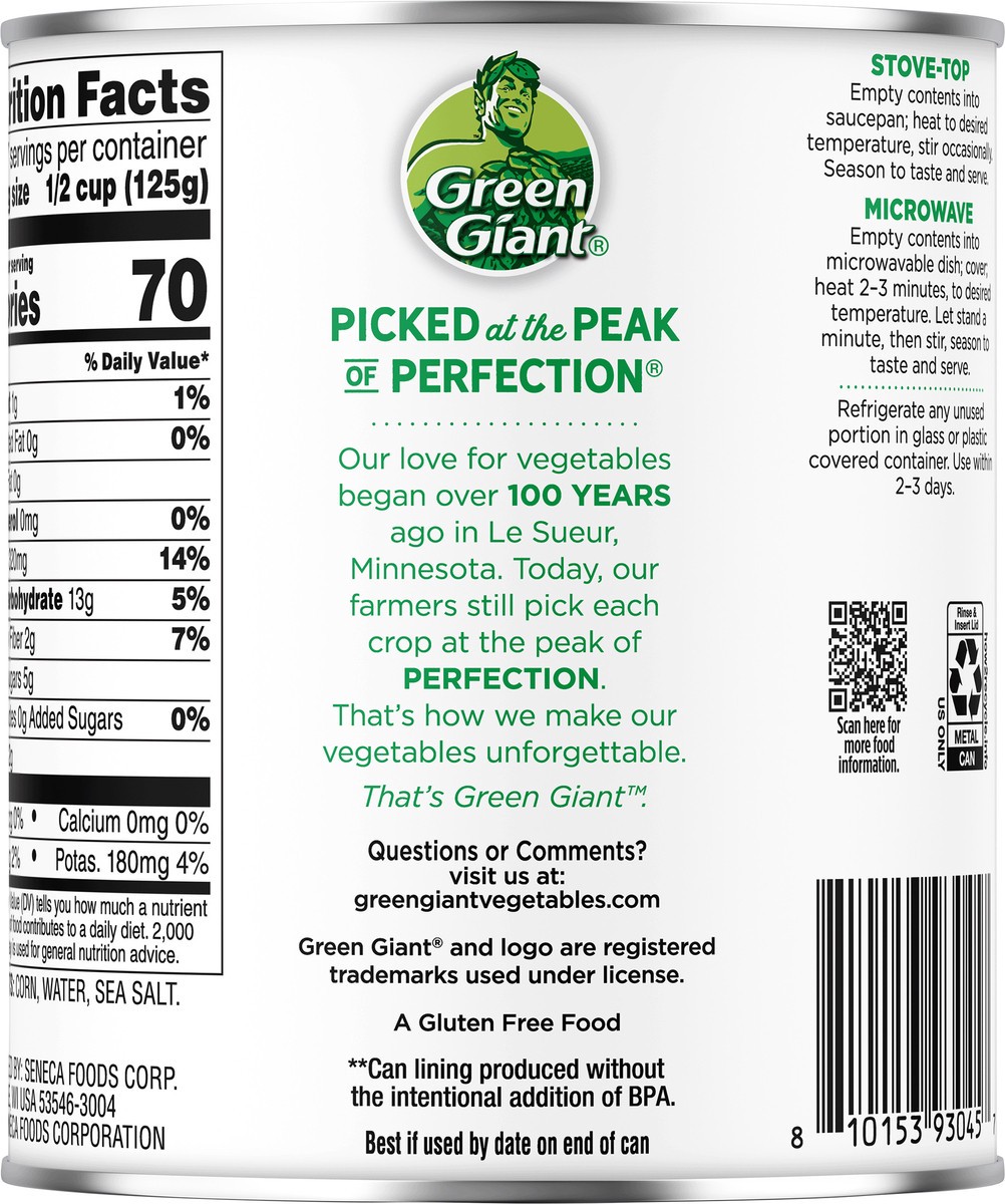 slide 4 of 9, Green Giant Family Size Whole Corn, 29 oz