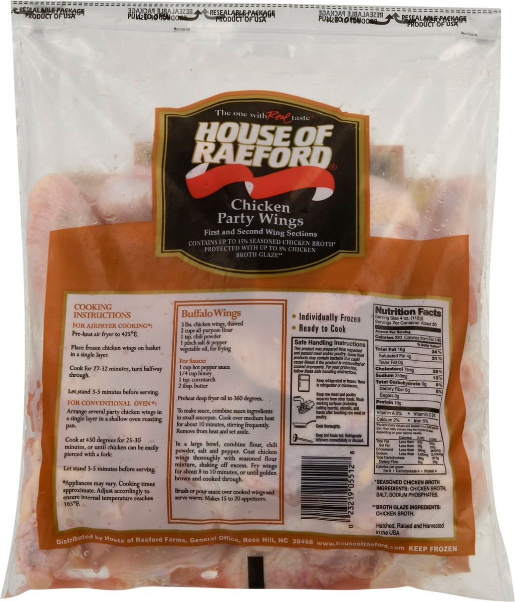 slide 3 of 13, House of Raeford Chicken Party Wings 80 oz, 5 lb