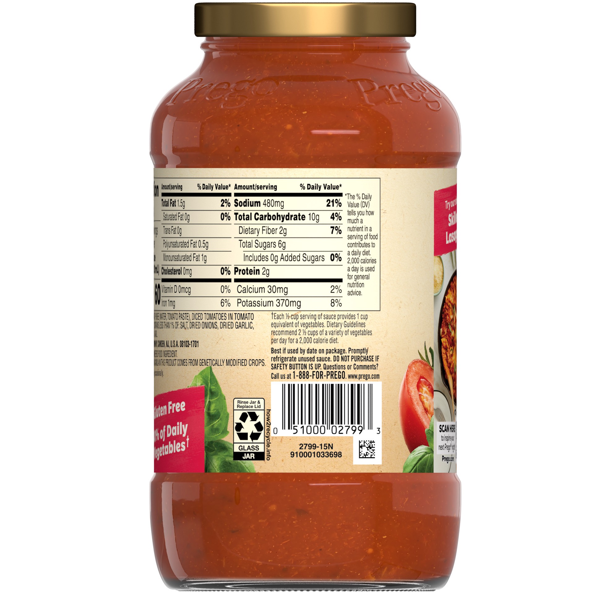 slide 3 of 5, Prego Marinara Sauce, 23 oz Jar, 23 oz