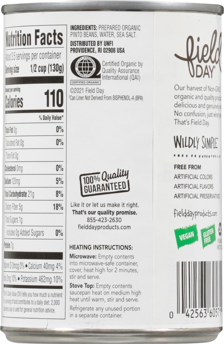 slide 5 of 13, Field Day Organic Pinto Beans 15 oz, 15 oz