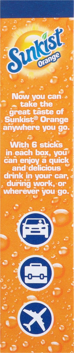 slide 10 of 13, Sunkist Singles to Go! Zero Sugar Orange Drink Mix 6 Sticks - 6 ct, 6 ct