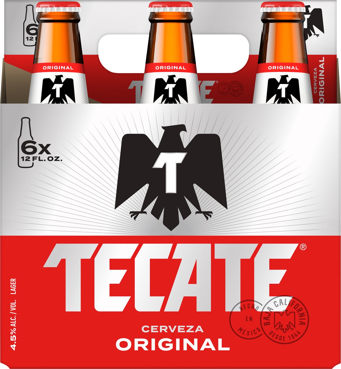 slide 1 of 3, Tecate Original Lager Beer 6 - 12 fl oz Bottles, 6 ct; 12 oz