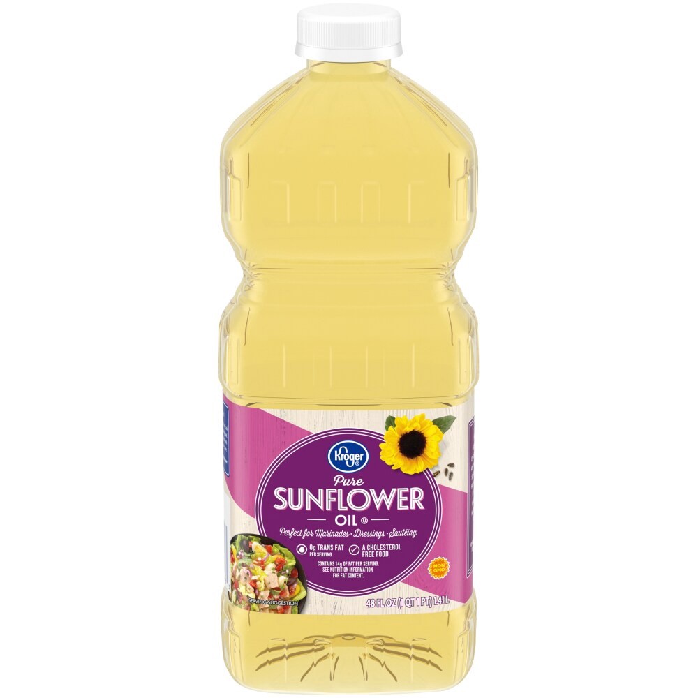 slide 3 of 3, Kroger Pure Sunflower Oil, 48 fl oz