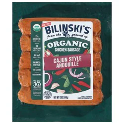 Bilinski's Organic Cajun Style Andouille Chicken Sausage 12 oz