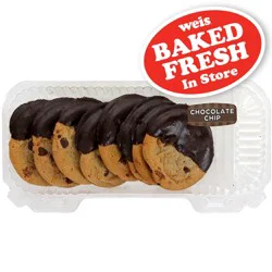 Weis in Store Baked Chocolate Dipped Chocolate Chip Cookies