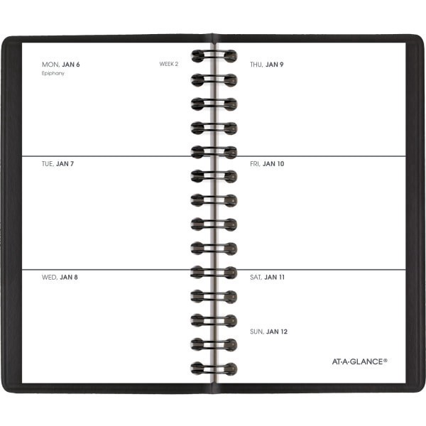 slide 2 of 3, 2025 At-A-Glance Weekly Planner, 2-1/2"" X 4-1/2"", Black, January To December, 7003505, 1 ct