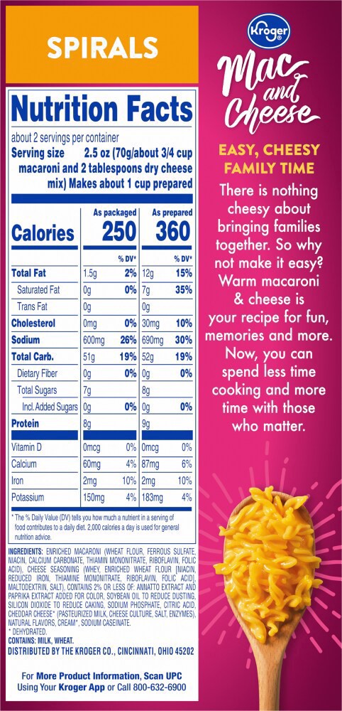 slide 4 of 4, Kroger Spiral Mac And Cheese, 5.5 oz