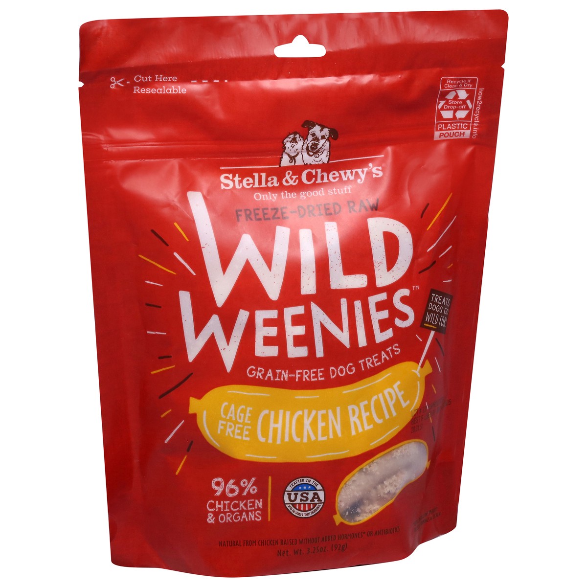slide 11 of 15, Stella & Chewy's Wild Weenies Freeze-Dried Raw Grain-Free Chicken Recipe Dog Treats 3.25 oz, 3.25 oz