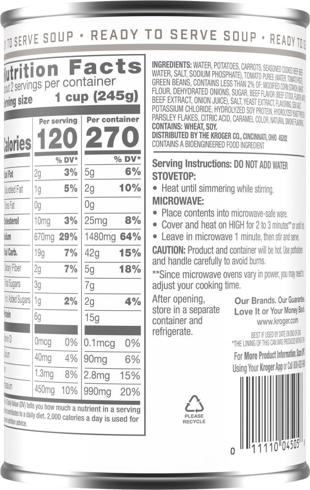 slide 3 of 4, Kroger Soup Pot Roast Hearty Ready To Serve, 18.8 oz