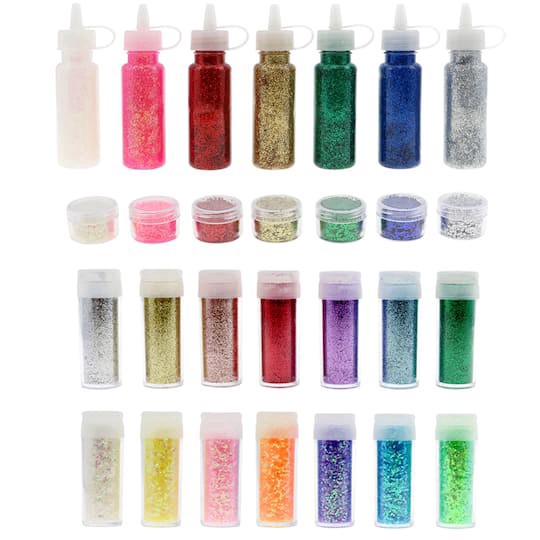 slide 1 of 5, Deluxe Glitter & Glitter Glue Kit By Creatology, 10.125 in x 6.67 in x 2.94 in