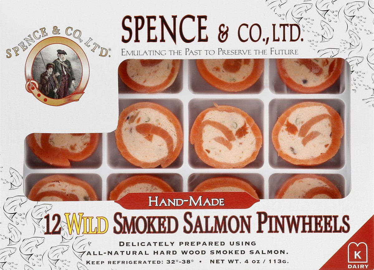 slide 1 of 9, Spence & Co. Wild Smoked Salmon Pinwheels, 4 oz