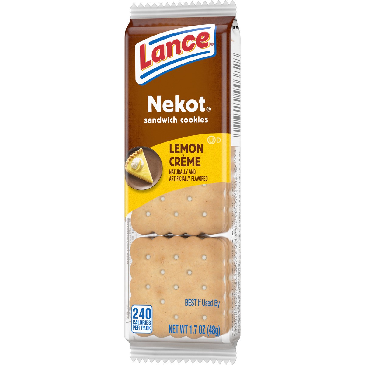 slide 3 of 11, Lance Cookie Sandwiches, Nekot, Lemon Creme, 1.7 oz