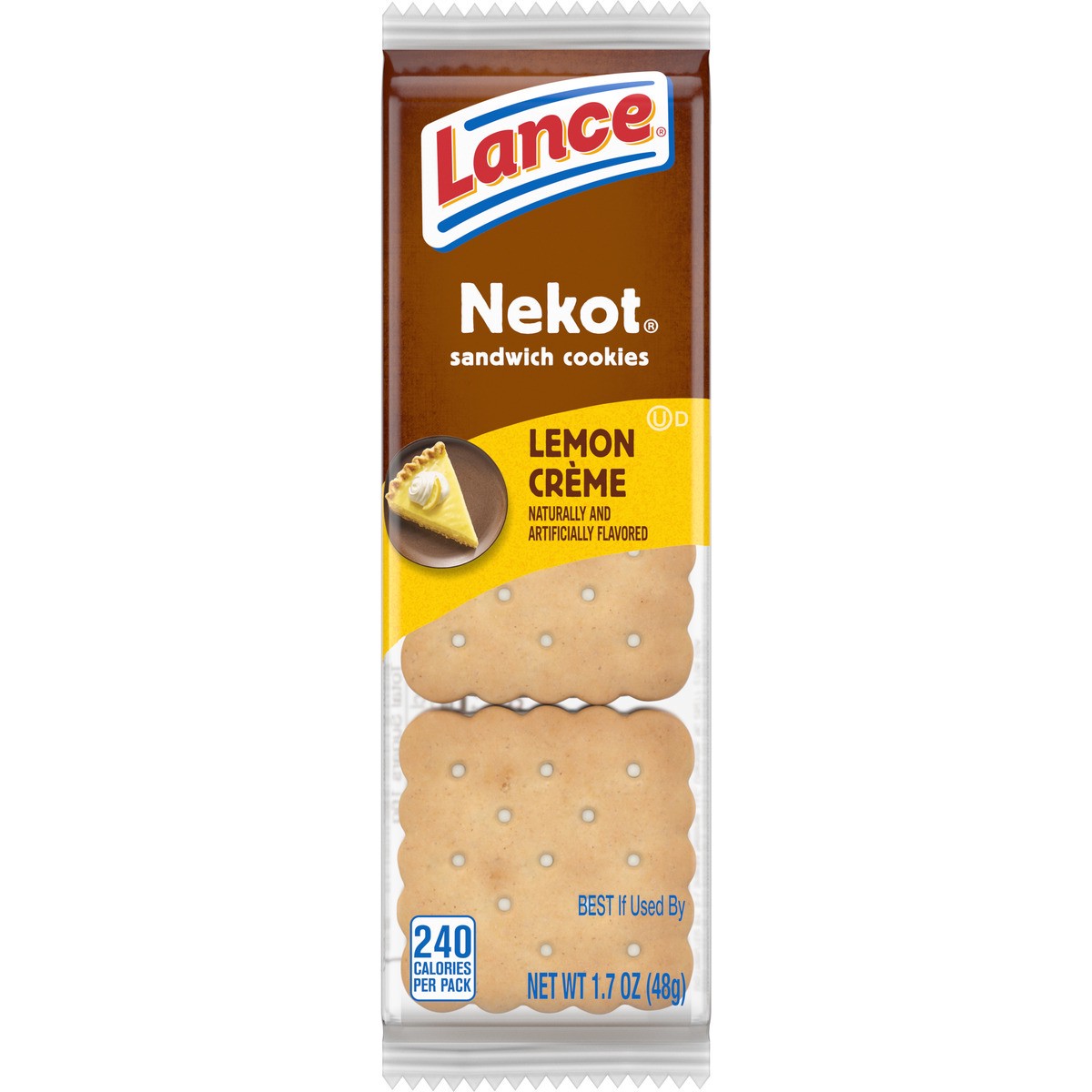 slide 9 of 11, Lance Cookie Sandwiches, Nekot, Lemon Creme, 1.7 oz