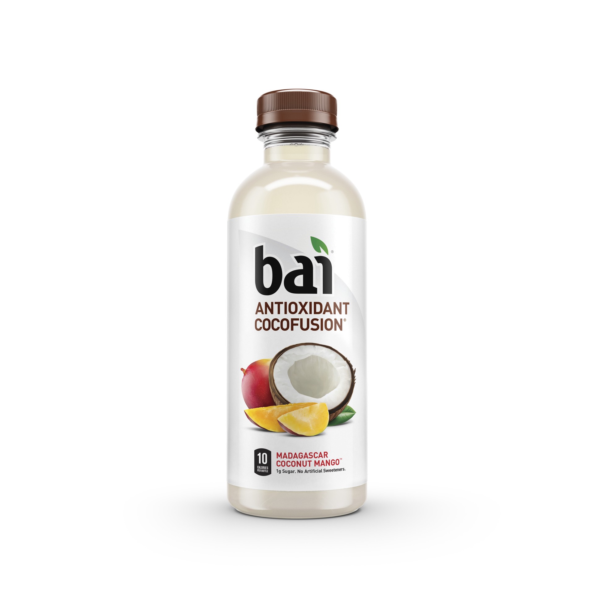 slide 1 of 3, Bai Coconut Flavored Water, Madagascar Coconut Mango, Antioxidant Infused Drinks, 18 Fluid Ounce Bottle, 18 fl oz