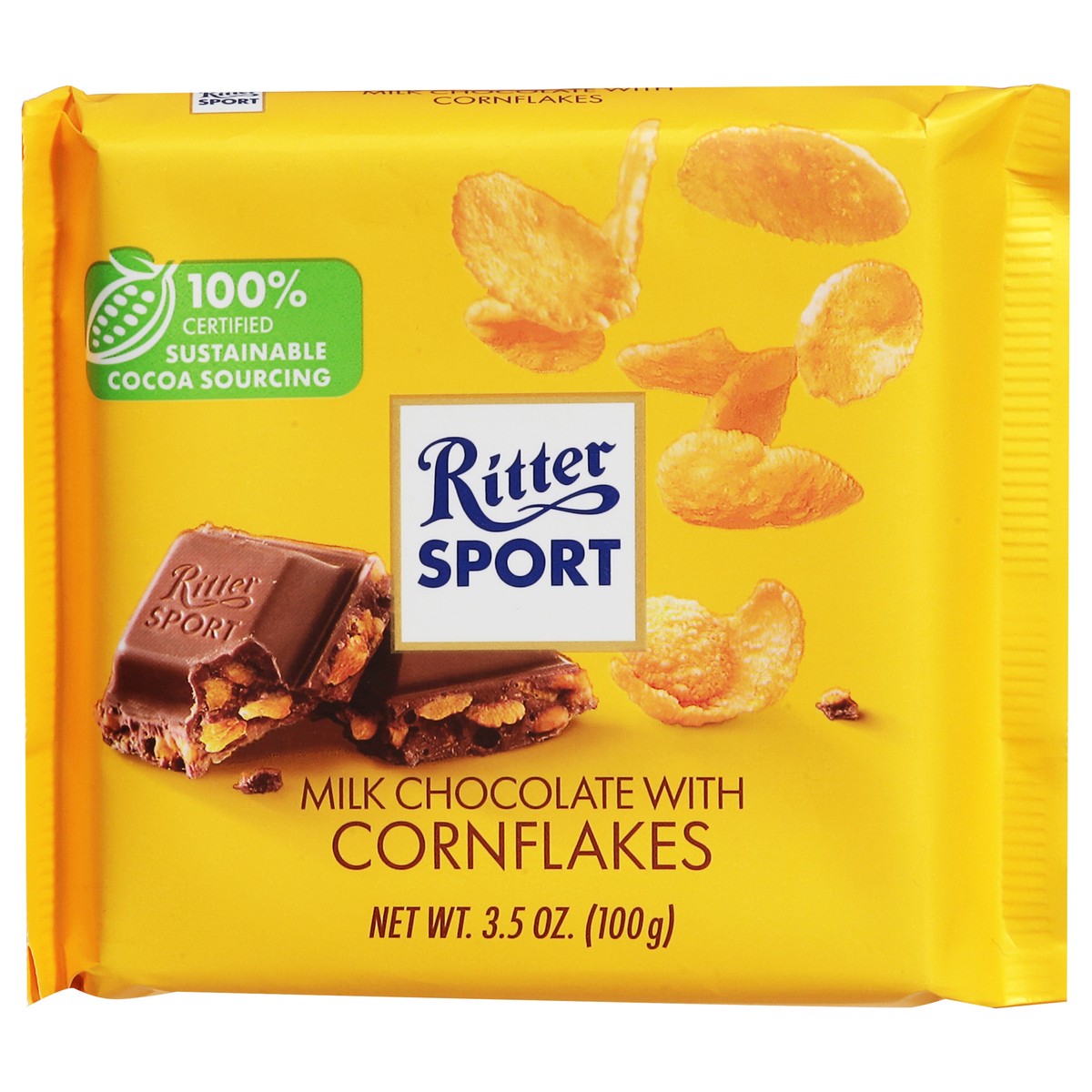 slide 1 of 9, Ritter Sport Milk Chocolate with Cornflakes 3.5 oz, 3.5 oz