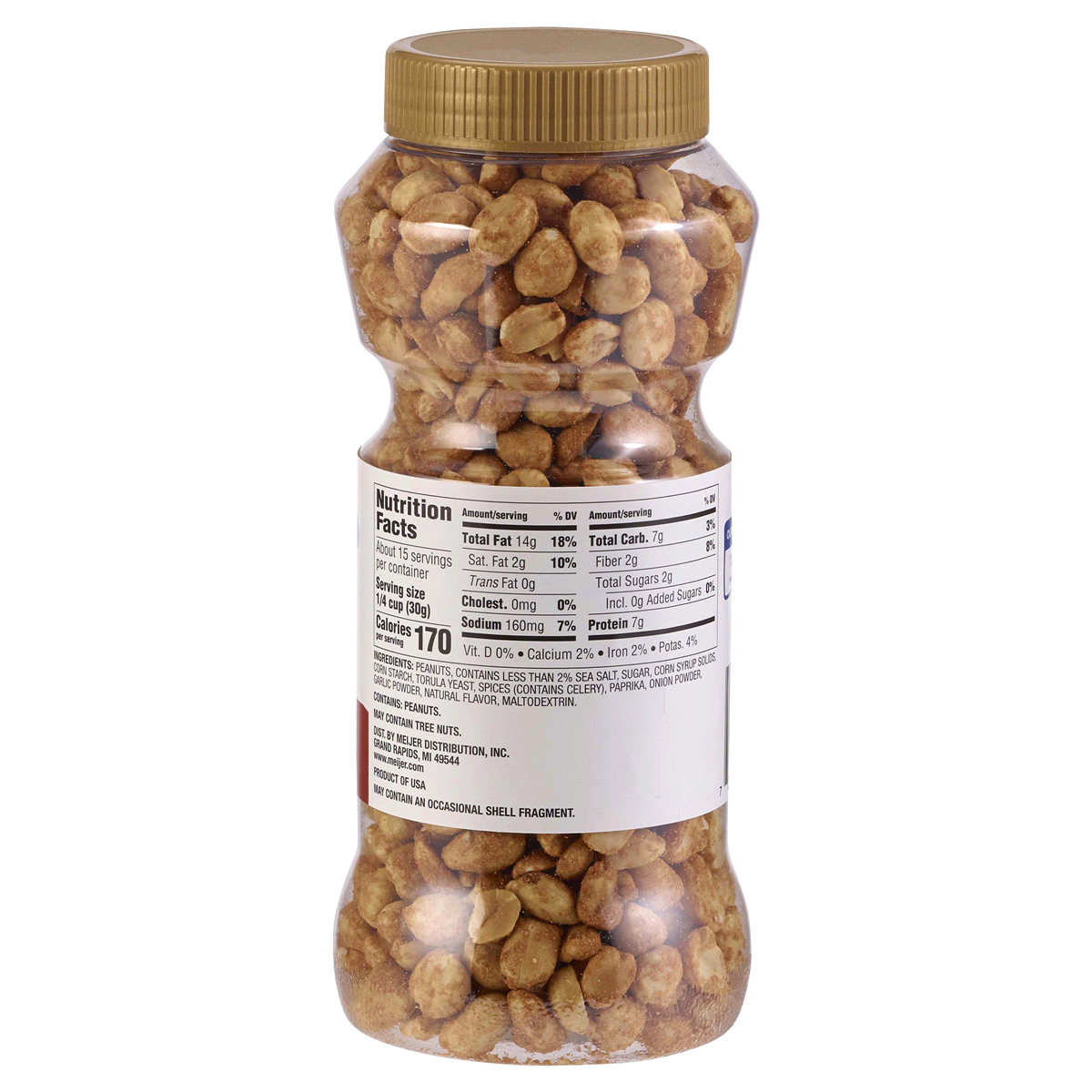slide 5 of 5, Meijer Salted Dry Roasted Peanuts, 16 oz