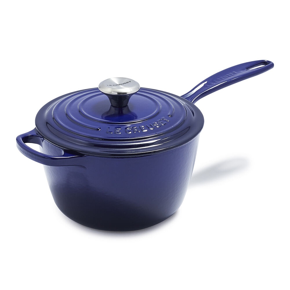 slide 1 of 1, Le Creuset Signature Saucepan, Indigo, 2.25 qt