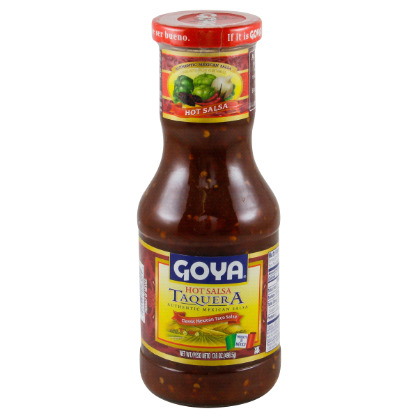 slide 1 of 4, Goya Taquera Hot Salsa, 17.6 oz