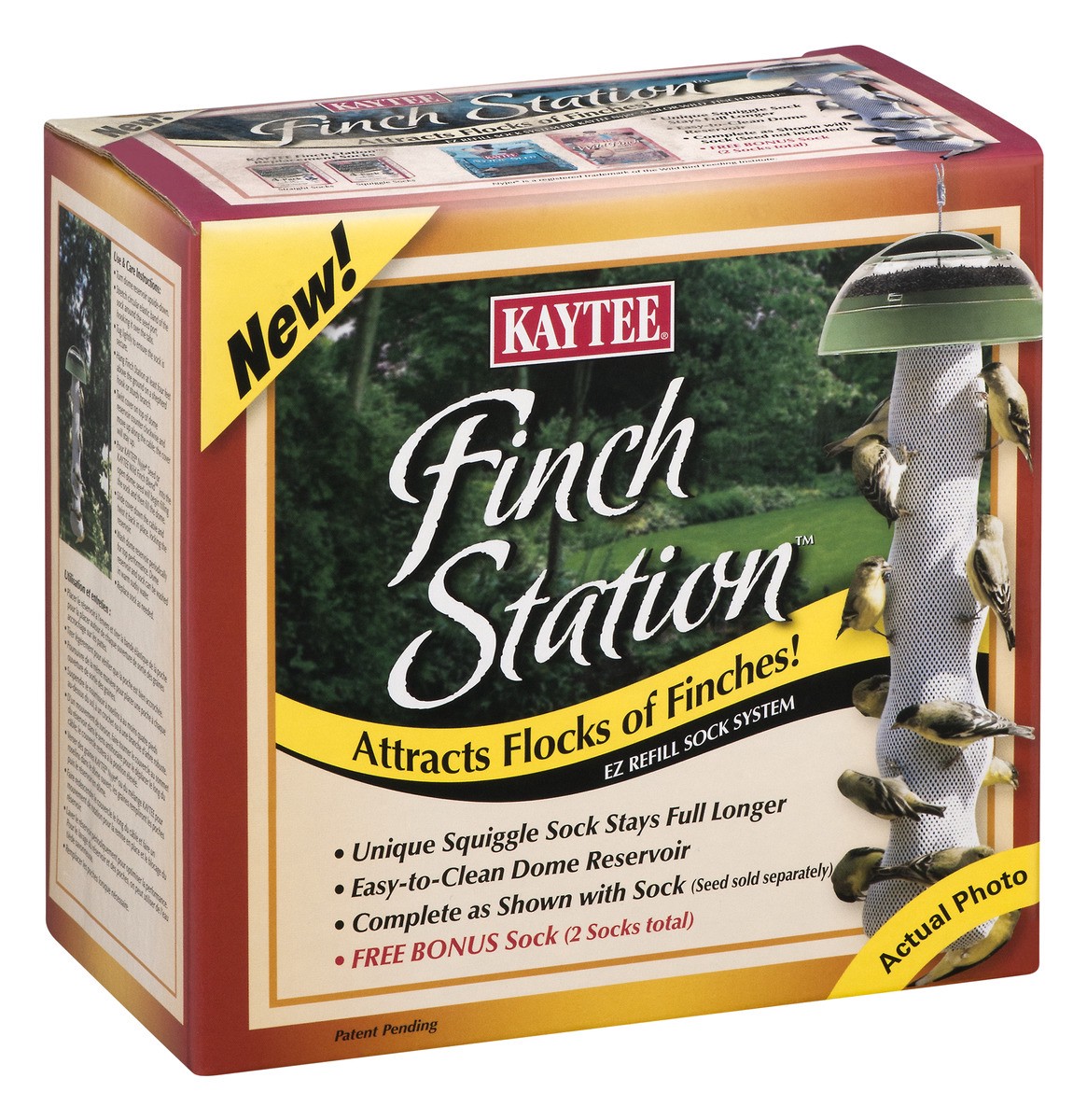 slide 4 of 9, Kaytee Finch Station Soft Mesh Sock Feeder, 1 ct