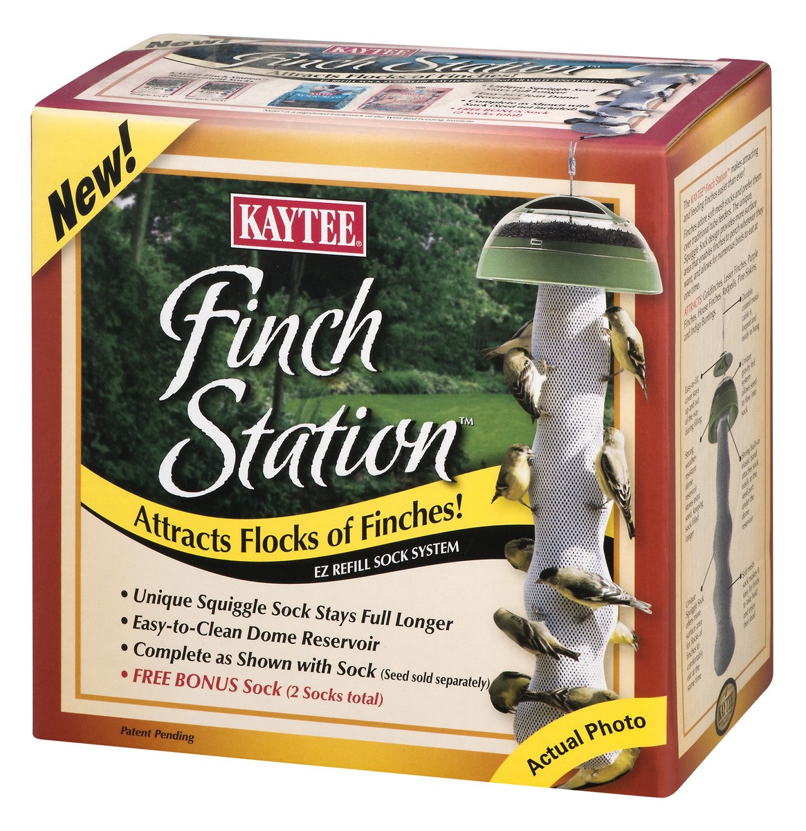 slide 9 of 9, Kaytee Finch Station Soft Mesh Sock Feeder, 1 ct