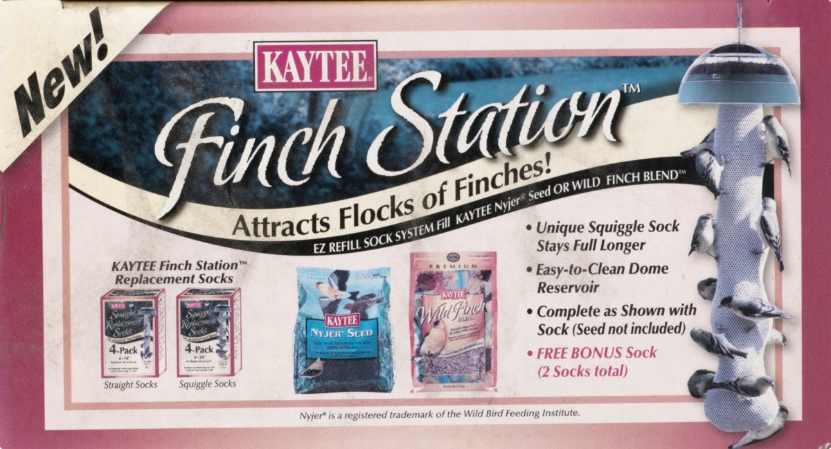 slide 6 of 9, Kaytee Finch Station Soft Mesh Sock Feeder, 1 ct