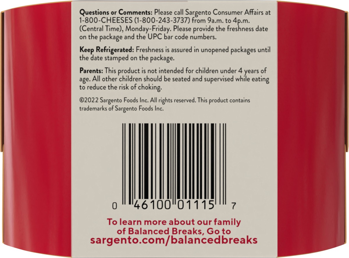slide 13 of 14, Sargento Balanced Breaks with Natural Double Cheddar Cheese, Dried Cranberries and Salted Walnuts, 1.5 oz., 3-Pack, 4.5 oz