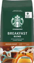 Starbucks Medium Roast Whole Bean 100% Arabica Breakfast Blend Coffee 12 oz